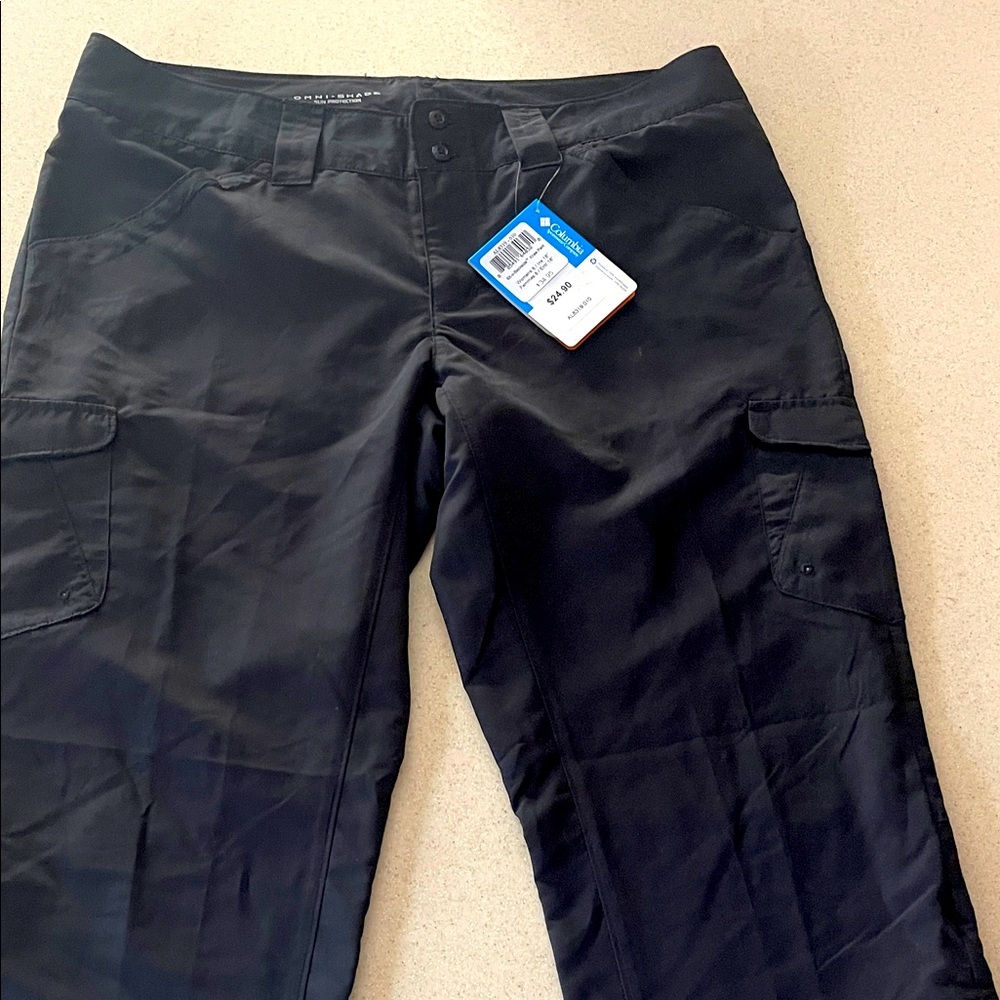 Columbia Omni-Shade Black Knee Pants size 8-